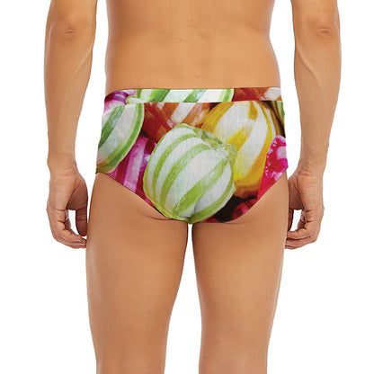 Colorful Candy Ball Print Men's Briefs