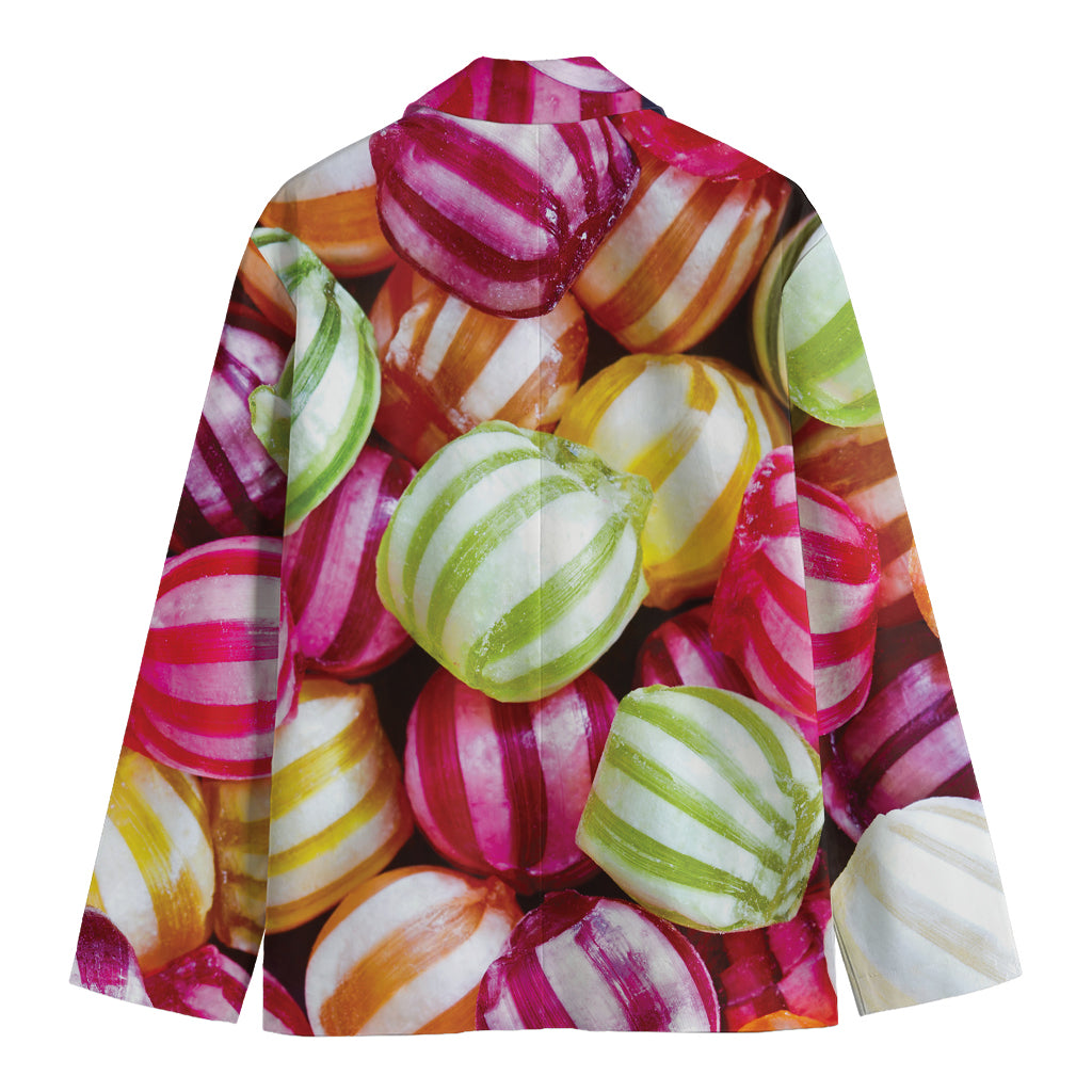 Colorful Candy Ball Print Men's Cotton Blazer