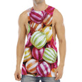 Colorful Candy Ball Print Men's Muscle Tank Top