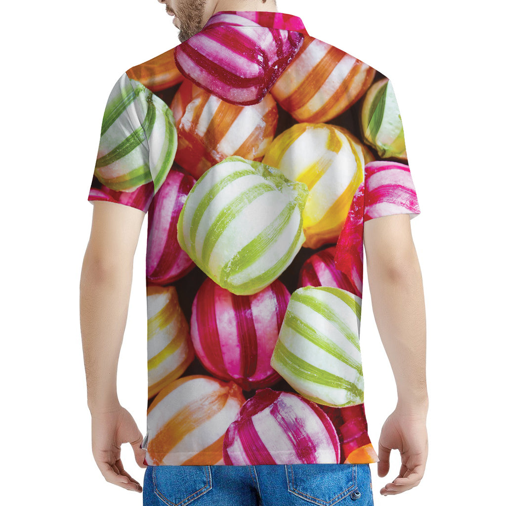 Colorful Candy Ball Print Men's Polo Shirt