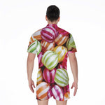 Colorful Candy Ball Print Men's Rompers
