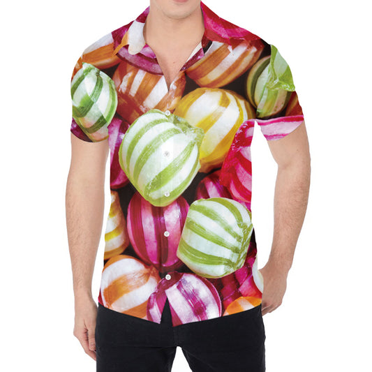 Colorful Candy Ball Print Men's Shirt