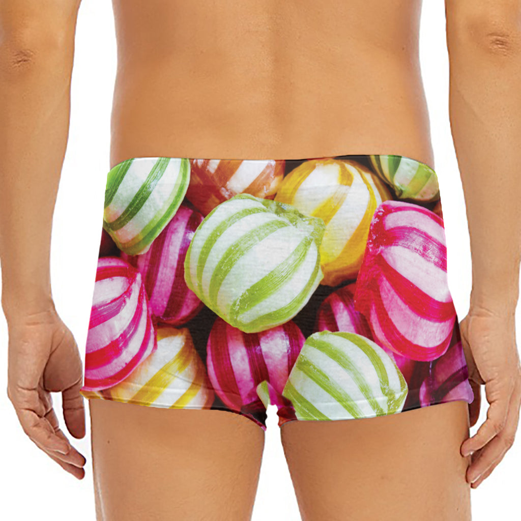 Colorful Candy Ball Print Men's Short Boxer Briefs