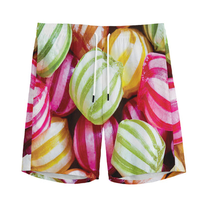 Colorful Candy Ball Print Men's Sports Shorts
