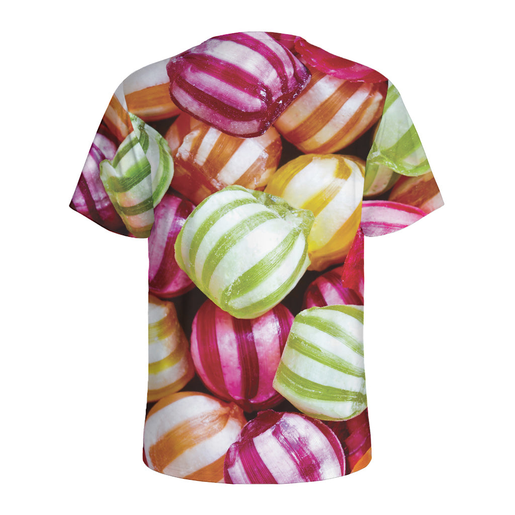 Colorful Candy Ball Print Men's Sports T-Shirt