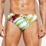 Colorful Candy Ball Print Men's Swim Briefs