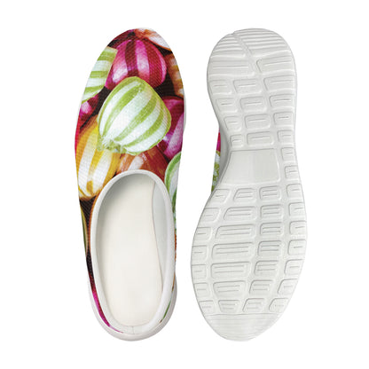 Colorful Candy Ball Print Mesh Casual Shoes