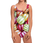 Colorful Candy Ball Print One Piece Swimsuit