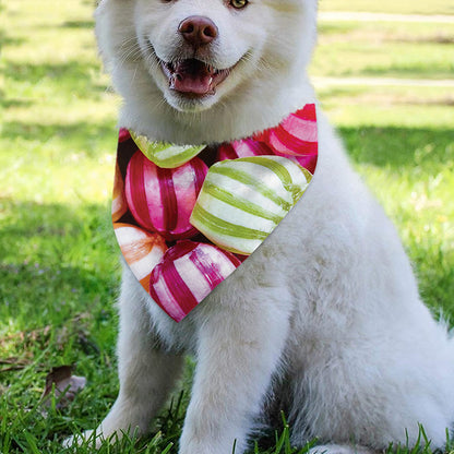 Colorful Candy Ball Print Over The Collar Dog Bandana
