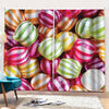 Colorful Candy Ball Print Pencil Pleat Curtains