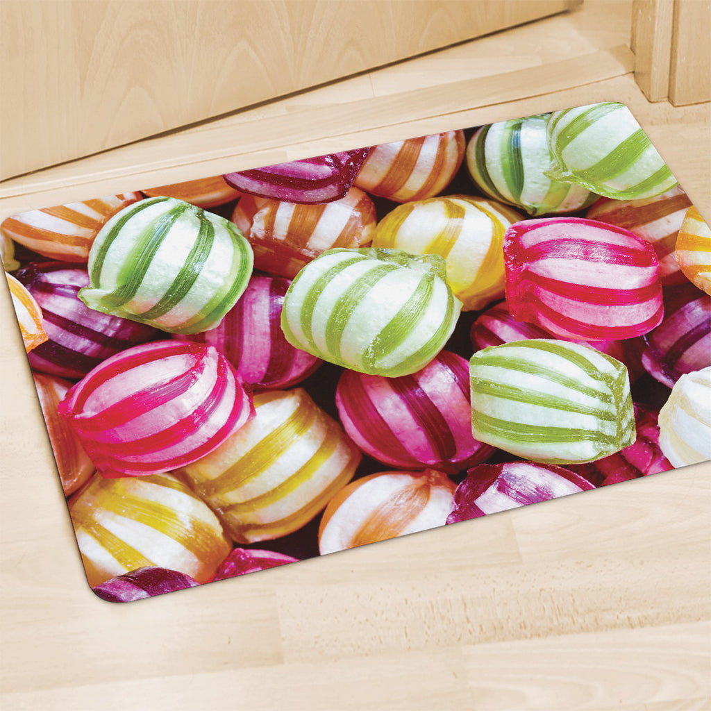 Colorful Candy Ball Print Polyester Doormat