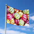 Colorful Candy Ball Print Polyester Flag