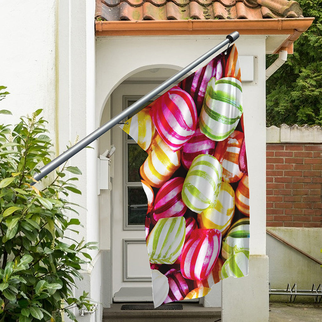 Colorful Candy Ball Print Polyester Flag