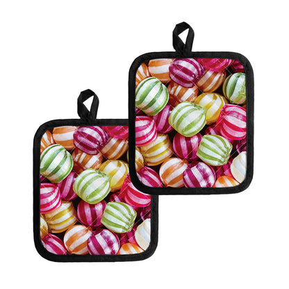 Colorful Candy Ball Print Pot Holders