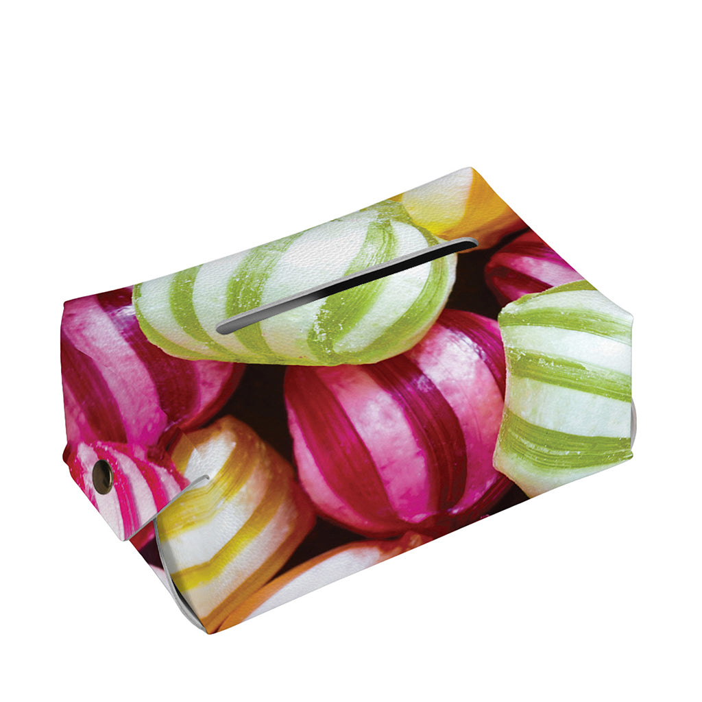 Colorful Candy Ball Print Rectangle Tissue Box Cover
