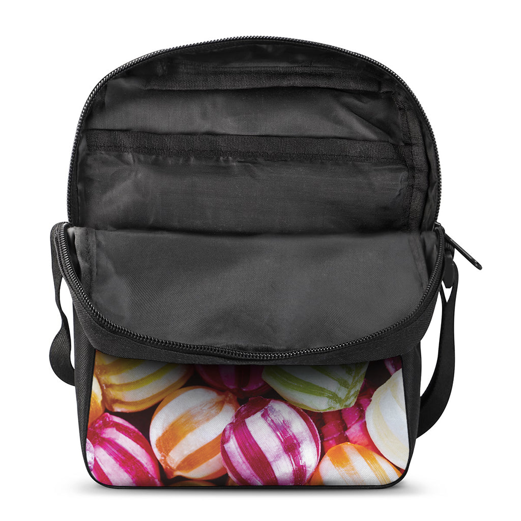 Colorful Candy Ball Print Rectangular Crossbody Bag