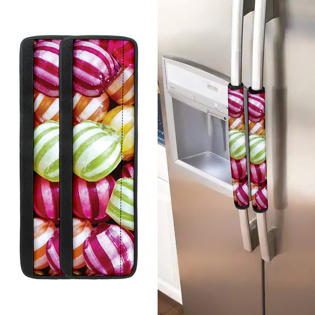 Colorful Candy Ball Print Refrigerator Handle Covers