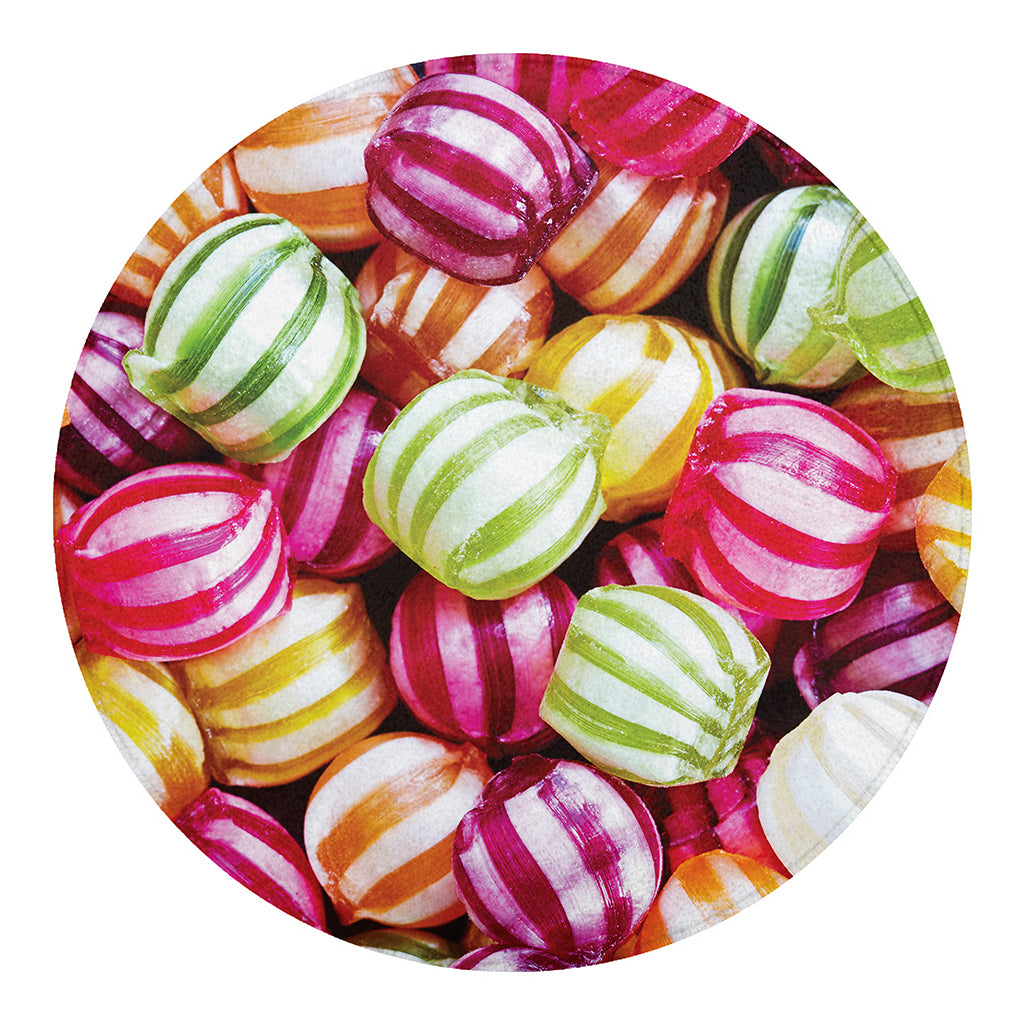 Colorful Candy Ball Print Round Blanket