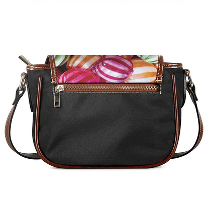 Colorful Candy Ball Print Saddle Bag