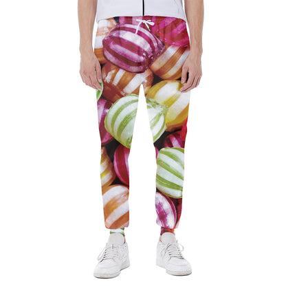 Colorful Candy Ball Print Scuba Joggers