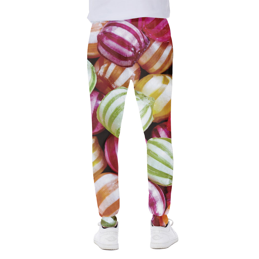 Colorful Candy Ball Print Scuba Joggers