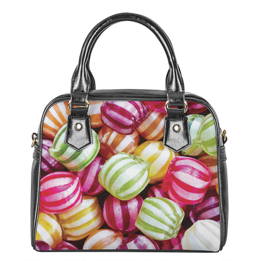 Colorful Candy Ball Print Shoulder Handbag