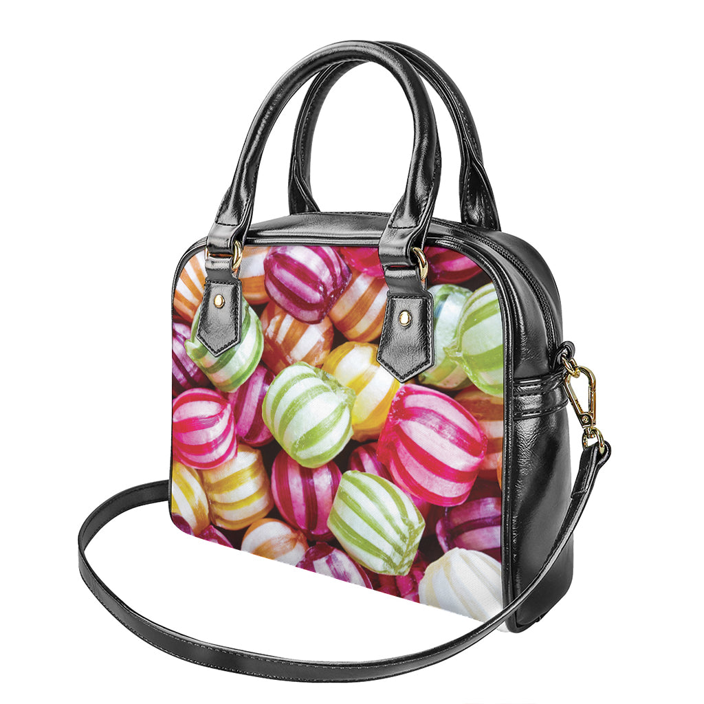 Colorful Candy Ball Print Shoulder Handbag