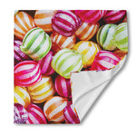 Colorful Candy Ball Print Silk Bandana