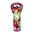 Colorful Candy Ball Print Single Neoprene Wine Tote