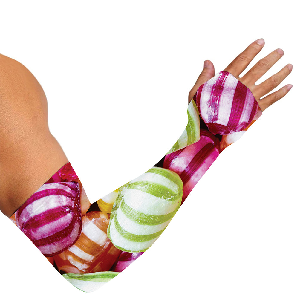 Colorful Candy Ball Print Sun Protection Arm Sleeves
