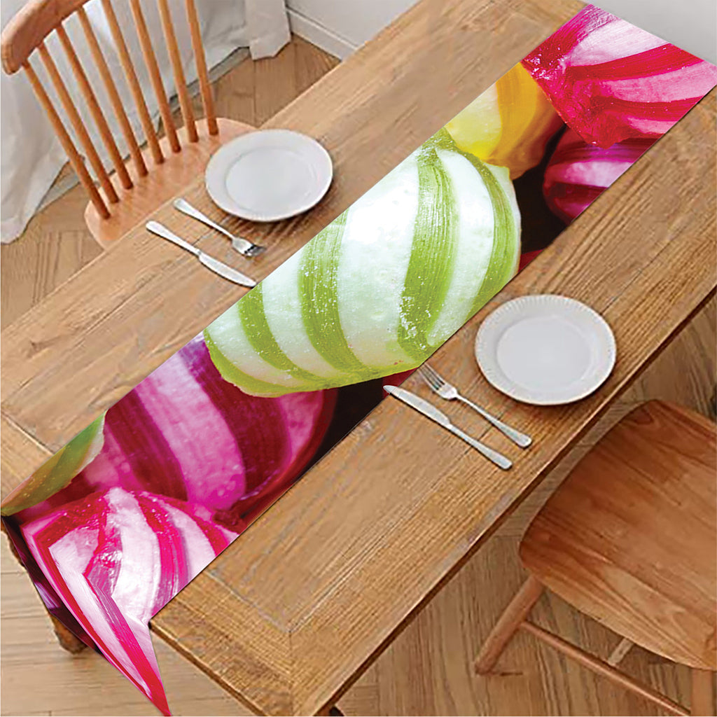 Colorful Candy Ball Print Table Runner