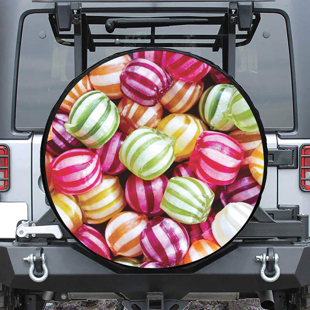 Colorful Candy Ball Print Tire Cover