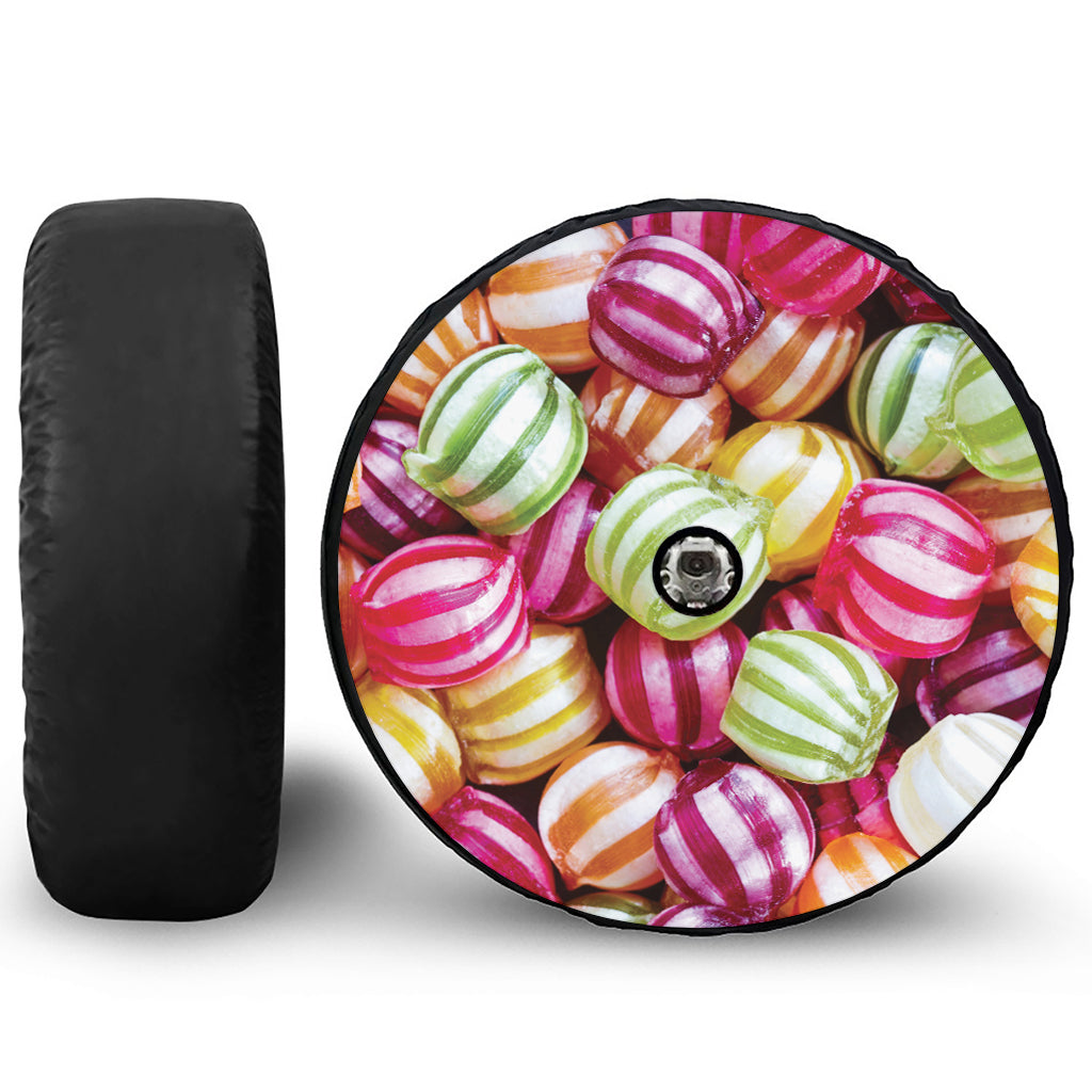 Colorful Candy Ball Print Tire Cover With Camera Hole