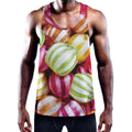 Colorful Candy Ball Print Men's Workout Tank Top