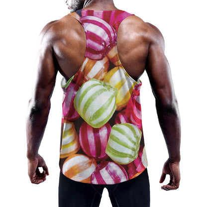 Colorful Candy Ball Print Training Tank Top
