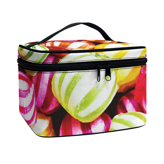 Colorful Candy Ball Print Travel Makeup Bag