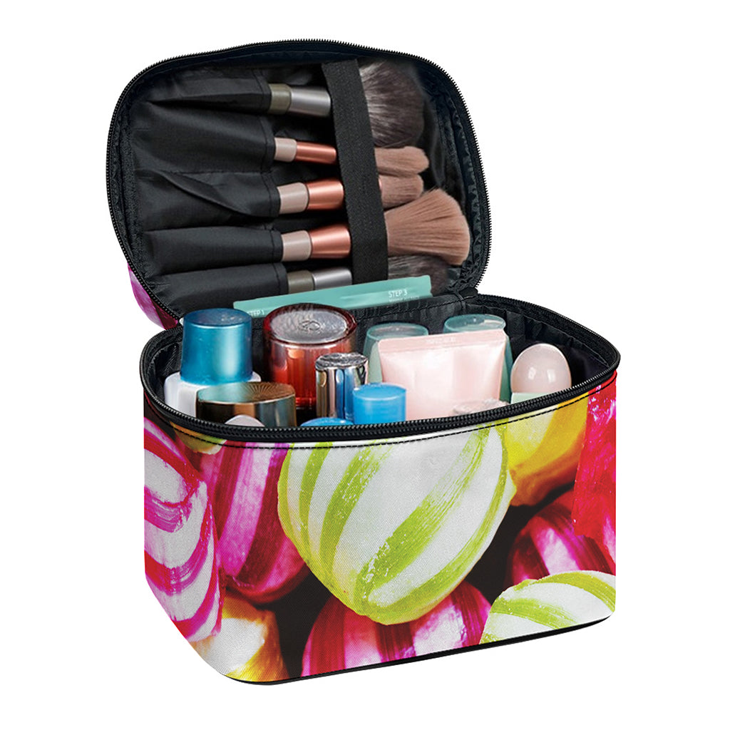 Colorful Candy Ball Print Travel Makeup Bag