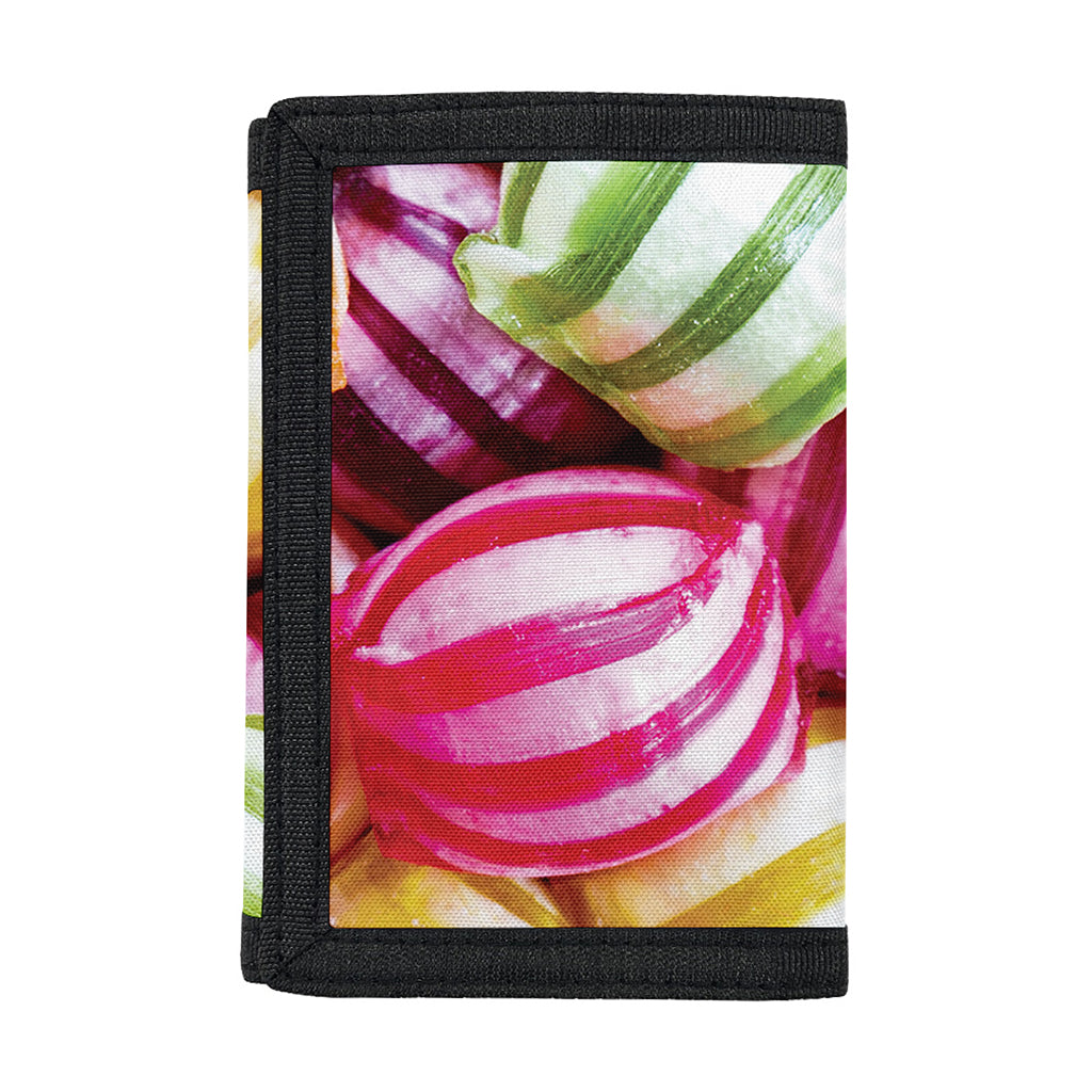 Colorful Candy Ball Print Trifold Wallet