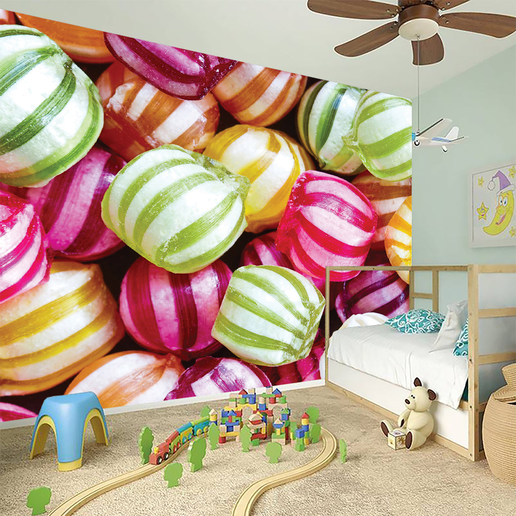 Colorful Candy Ball Print Wall Sticker