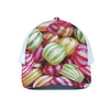 Colorful Candy Ball Print White Mesh Trucker Cap