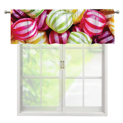 Colorful Candy Ball Print Window Valance