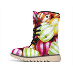 Colorful Candy Ball Print Winter Boots