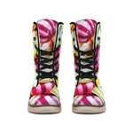 Colorful Candy Ball Print Winter Boots