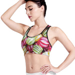 Colorful Candy Ball Print Women's Sports Bra