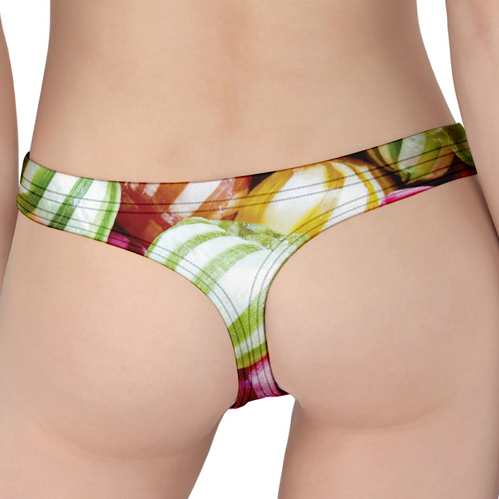 Colorful Candy Ball Print Women's Thong