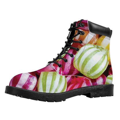 Colorful Candy Ball Print Work Boots