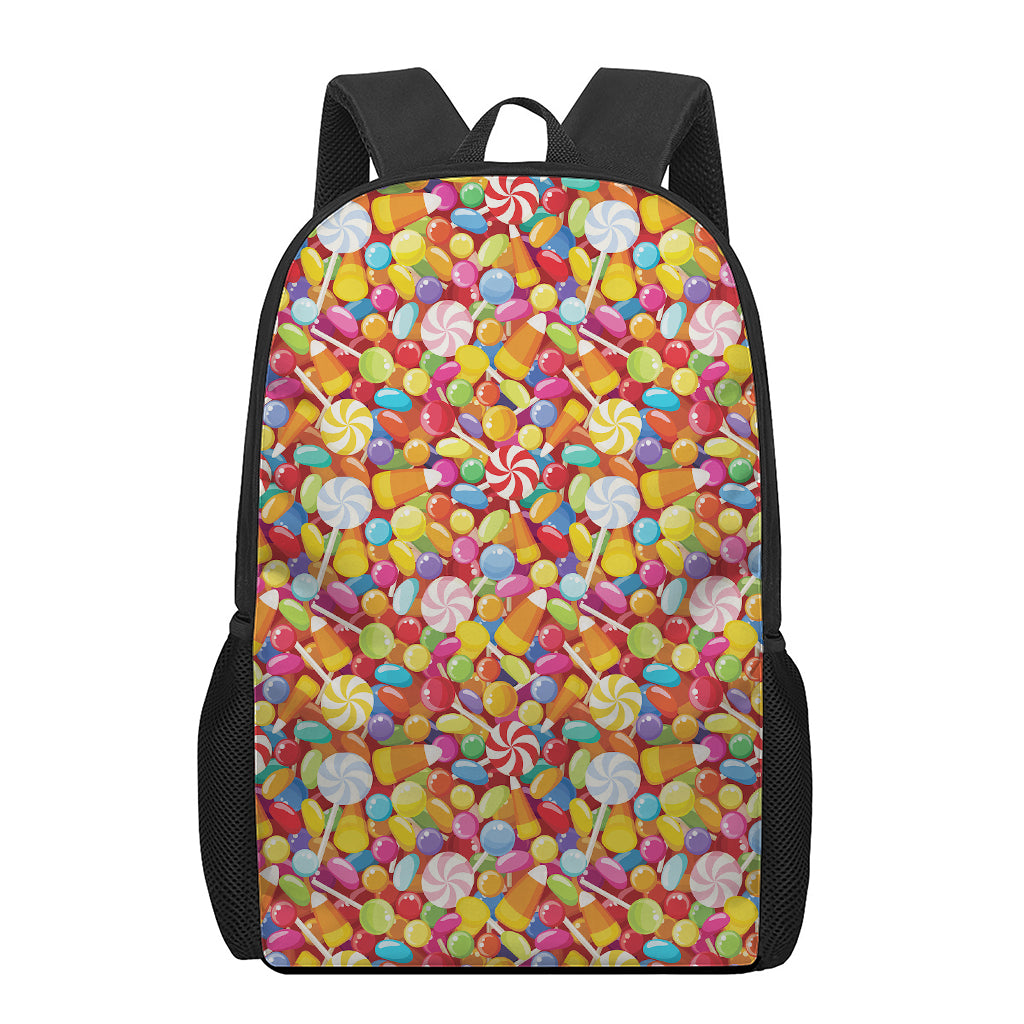 Colorful Candy Pattern Print 17 Inch Backpack