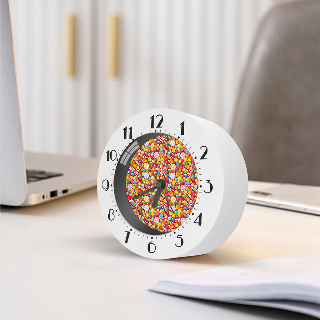 Colorful Candy Pattern Print Alarm Clock
