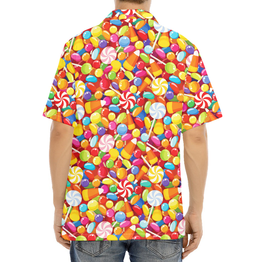 Colorful Candy Pattern Print Aloha Shirt