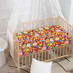 Colorful Candy Pattern Print Baby Crib Sheet